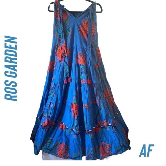 ANTHROPOLOGIE BY RO’S GARDEN VALLEY HALTER TOP MAXI DRESS NEW XS - Picture 6 of 11